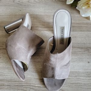 Zara Camel Clear Heels